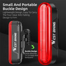 WEST BIKING Bicycle Laser Brake Sensing Taillight IPX5 Waterproof 450mAH USB Charging Bike Rear Light for Night Riding Safety