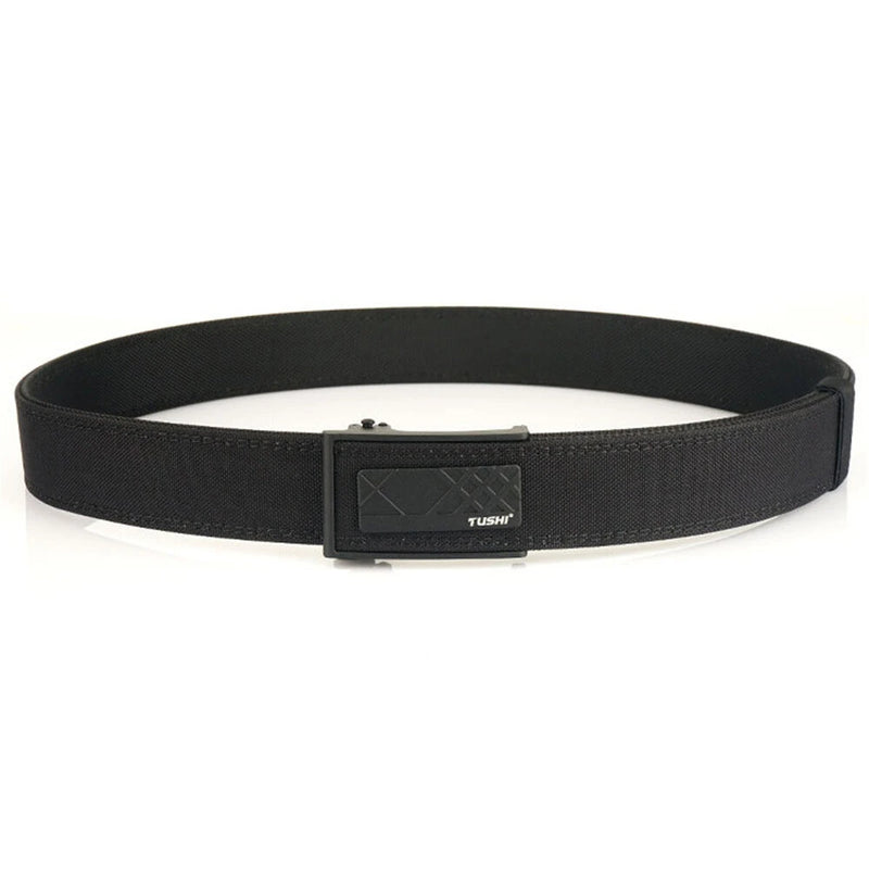 TUSHI 120cm Thick Tactical Belt for Men Automatic Buckle Military Police Duty Belt Tight Nylon Work Tool Belt Casual Waistband