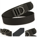 TUSHI 120cm Length Fashion Automatic Buckle Military Tactical Belt Thick Canvas Webbing Outdoor Shooting Waistband for Men Camping Hiking