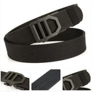 TUSHI 120cm Length Fashion Automatic Buckle Military Tactical Belt Thick Canvas Webbing Outdoor Shooting Waistband for Men Camping Hiking
