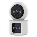 Vstarcam CB90DR 3MP HD Dual Lens Wireless Security Camera WIFI Color Night Vision PIR Human Detection Two Way Audio 5000mAh Battery Cloud Storage APP Remote Monitoring Home Cameras