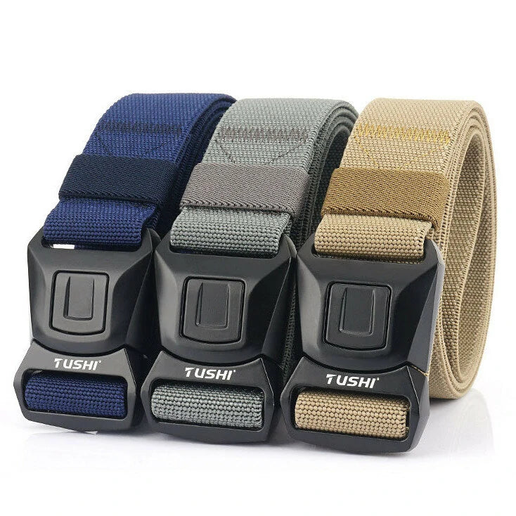 TUSHI 2023 Tactical Belt 125cm*3.8cm Nylon Polyester Waistband Metal Quick Release Buckle Men Tactical Girdle