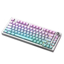 LEOBOG Hi75C Pro Custom Mechanical Keyboard Tri Mode Aluminum Alloy Gasket Structure 2.4G/bluetooth/Wired Hot Swappable 81 Keys RGB Backlit Gaming Keyboard