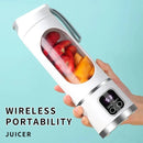 450ml Fruit Juicer 8 Blades 3 Gears USB Rechargeable Portable Blender Ice Blender for Shakes and Smoothies Powerful Motor Digital Display Juice Cup