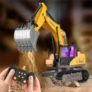 Y1803 1/20 13CH 2.4G RTR Alloy RC Excavator Car Vehicle Model With Colorful Lights Music Effects Spray for Children