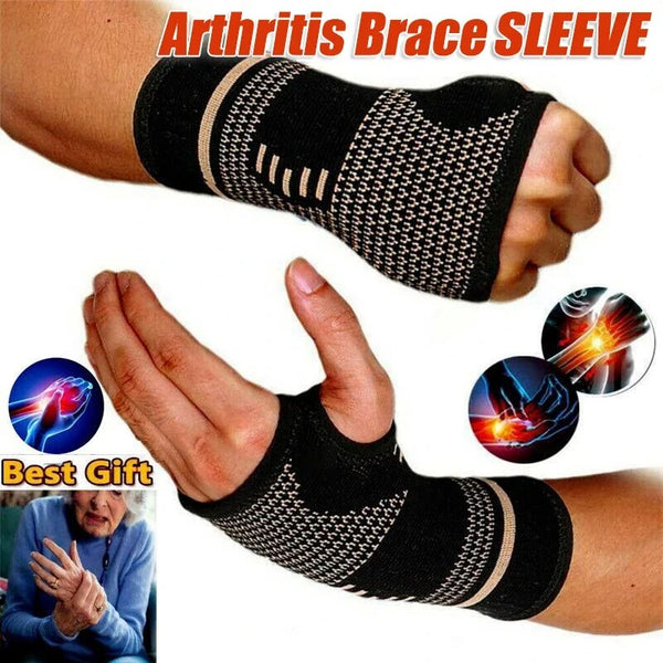 1PCS Sport Wrist Strap Copper Fiber Anti-slip Breathable Protect Wrist Hand Sleeve for Gym Basketball Workout