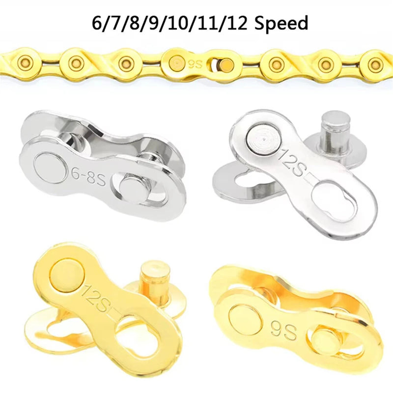 XANES 5Pair Bicycle Chain Link Connector Chain Magic Buttons 6-12 Speed Bicycle Cycling Quick Master Links for Mountain Bike