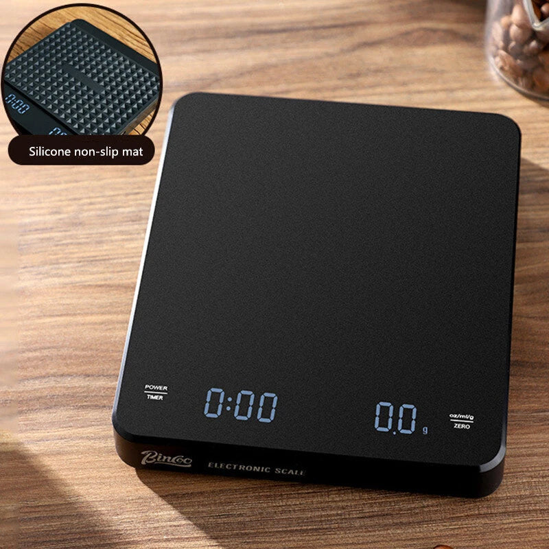 Bincoo Kitchen Coffee Scale With Timer Stand Electronic Digital Kitchen Scale High Precision LCD Electronic Scales
