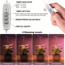 1 To 3 Angel Ring USB Plant LED Light with 3 Lamp Heads 2/4/8 Hours Switch Timer 4 Level Brightness Adjustment Suitable for Indoor Plant Growth