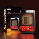 1500W 3D Dynamic Flame Heater PTC Rapid Heating Heater 2 Gear Hot Wind Ambient Light 4 Gears Timing Function for Home Office