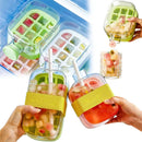 Silicone One-click Ice Mold Bottle Cooler Cup with Straw Ice Cube Tray with Lid for Freezer Creative No Touch Mould for Summer