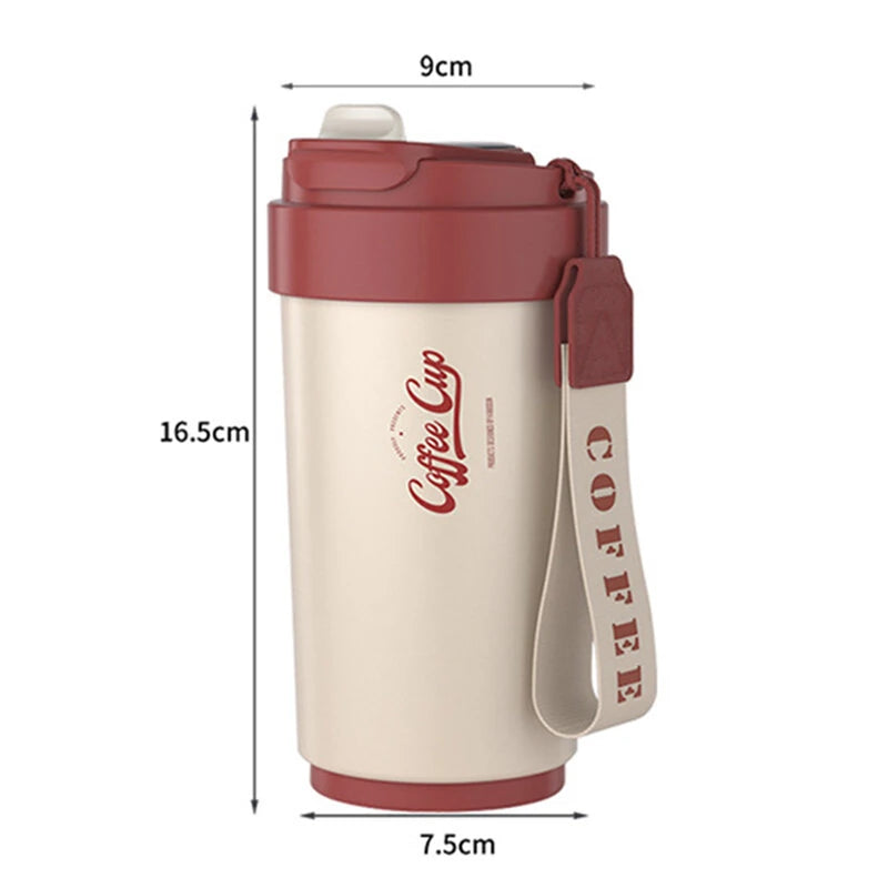 IPRee 450ml Ceramic Coffee Mug Temperature Display Thermos Cup 316 Stainless Steel Water Cup Portable Heat Preservation