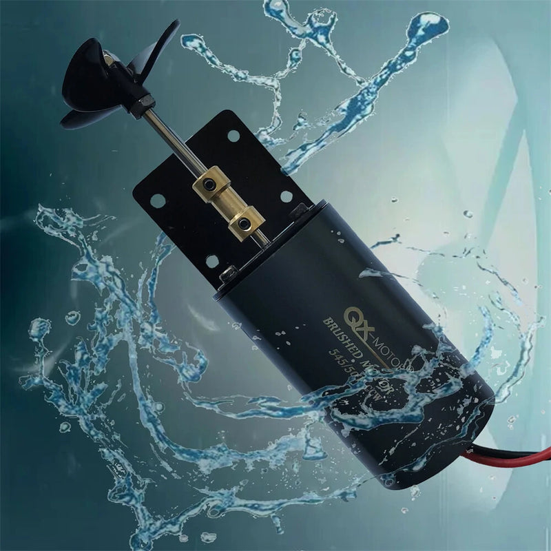 QX_Motor Underwater Propeller 545 / 50T 12V 16V Brushed Motor for Unmanned / Nesting Trawler/Remote Control /Duck Boat RC Vehicles Models Parts