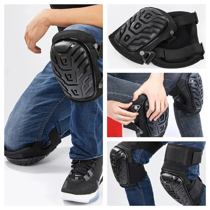 1 Pair Of Professional Knee Pads with Thick Gel Pads Double Straps Adjustable Clips  Protective Knee Pads for Home Working Gardening Construction