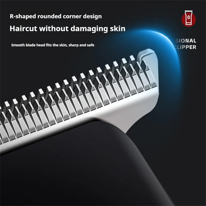 MARSKE MS-5066 Professional Hair Clipper 7200RPM Motor 800mAh Battery Cordless USB Recharge R-Shaped Blade Digital Display Adjustable Comb Trimmer