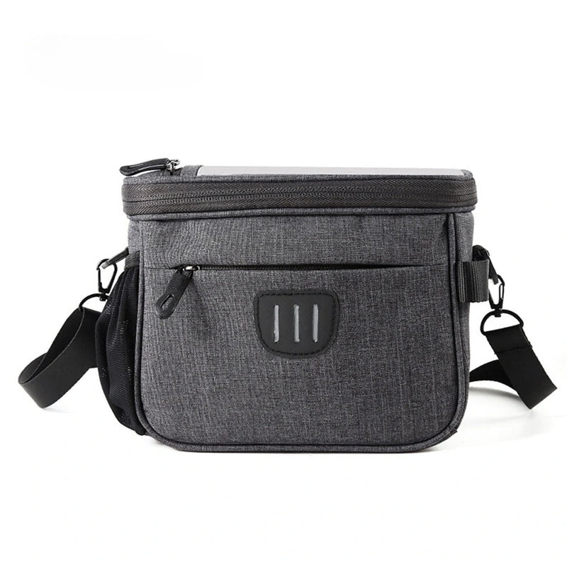 5L Bicycle Handlebar Bag Large Capacity Waterproof Phone Case Holder 6.7 Inches Touchscreen Cycling Package for MTB Road Bike