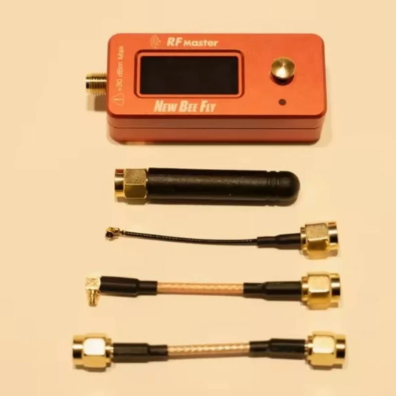 NEW BEE FLY RC RF Immersion Power Meter V2 FPV Transmitter Power Tester Multi-Function Frequency Tester with Attenuator Set for RC Drone