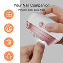 4-in-1 Electric Nail Clipper with Light Low-Noise Nail Trimmer Rechargeable Nail File with UV Dryer & Polishing  for Adults & Kids
