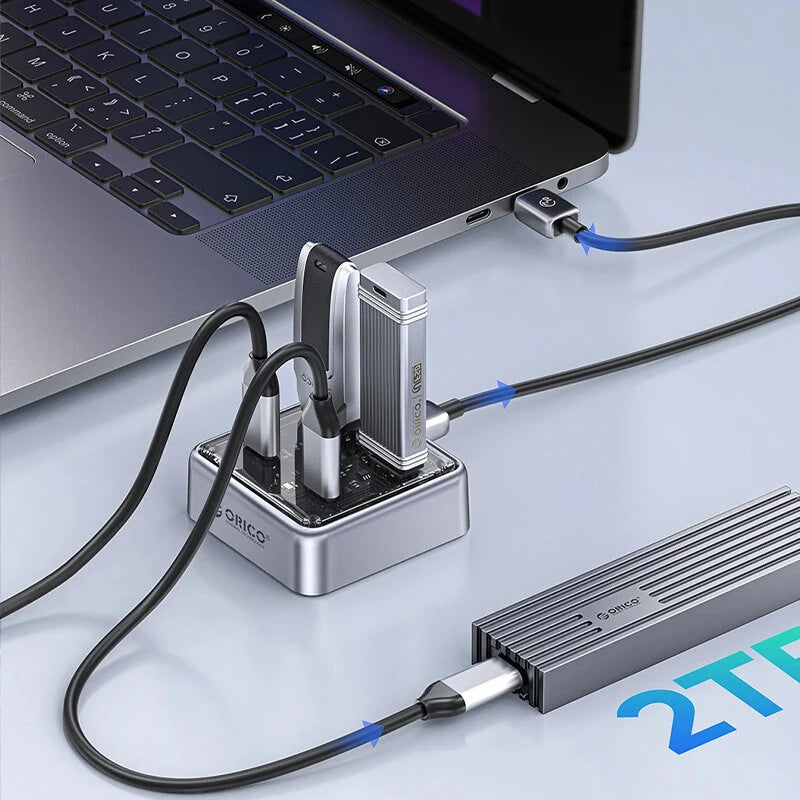 ORICO 4-in-1 USB3.2 Hub Splitter Type-C Docking Station XHJ2U2C with USB-A*2 USB-C*2