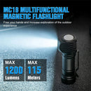 Trustfire MC18 1200 Lumens 2 In 1 L-shape LED Flashlight Headlamp With 18650 Battery EDC & Outdoor Lighting Torch Magnetic Rechargeable  Work Light Lamp