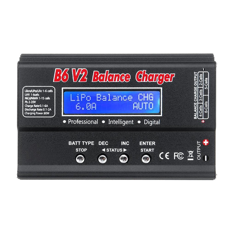 HTRC B6 V2 80W 6A DC 1-6S Battery Balance Charger Discharger for LiPo Battery LiHV Battery