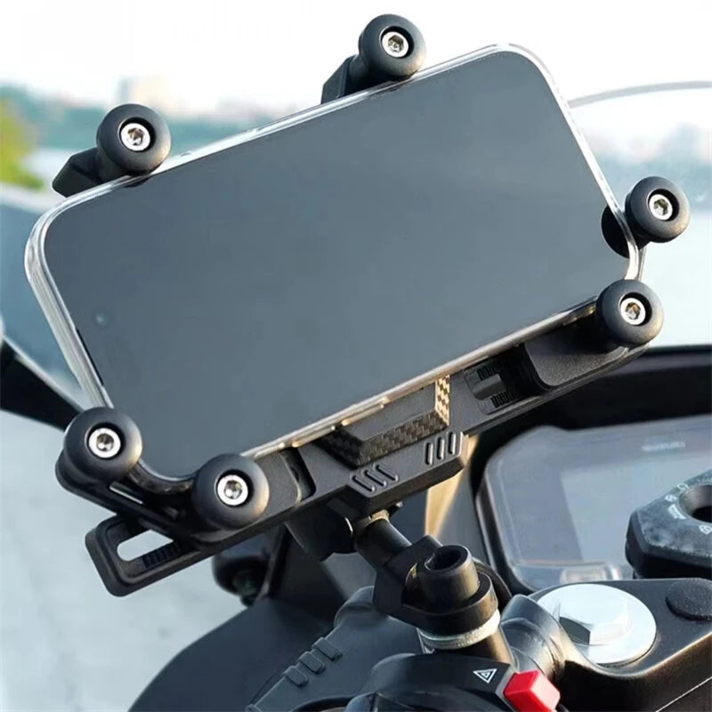 XANES 360 Rotation Adjustment 4.7''-7.0'' Shockproof Bicycle Phone Holder for Motorcycle Bike Handlebar Rearview Mirror Mount