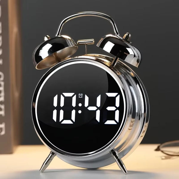 Metal Bell Powerful Wake-Up Alarm Clock Electronic Intelligent Loud Volume Student-Specific Wake-Up Artifact Super Loud Large Digital Display