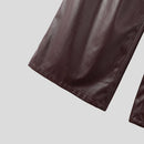 INCERUN Mens Solid Color Leather Wide-Leg Pant Casual Elastic Waist Straight Legged Pants