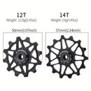 MEROCA 12/14T Bicycle Ceramic Pulleys Lightweight Aluminum Alloy Smooth Speed Change Bike Rear Derailleur Bearing Guide Wheel for MTB