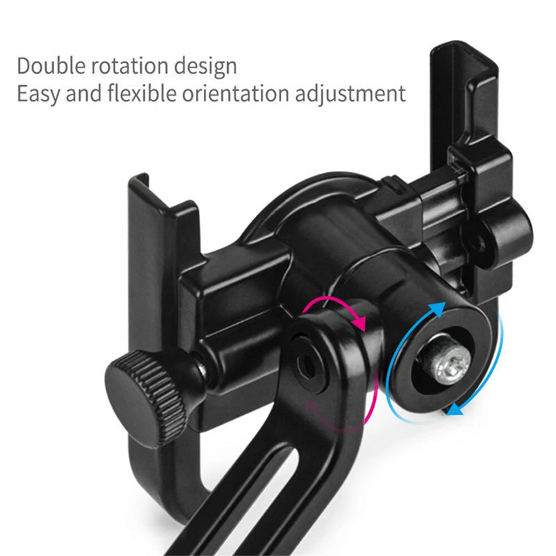 XANES 50-95mm Aluminum Alloy Bicycle Phone Holder 360 Rotatable Adjustable Extremely Firm Grip Mobile Handlebar Bracket for MTB Motorcycle Electric Vehicle