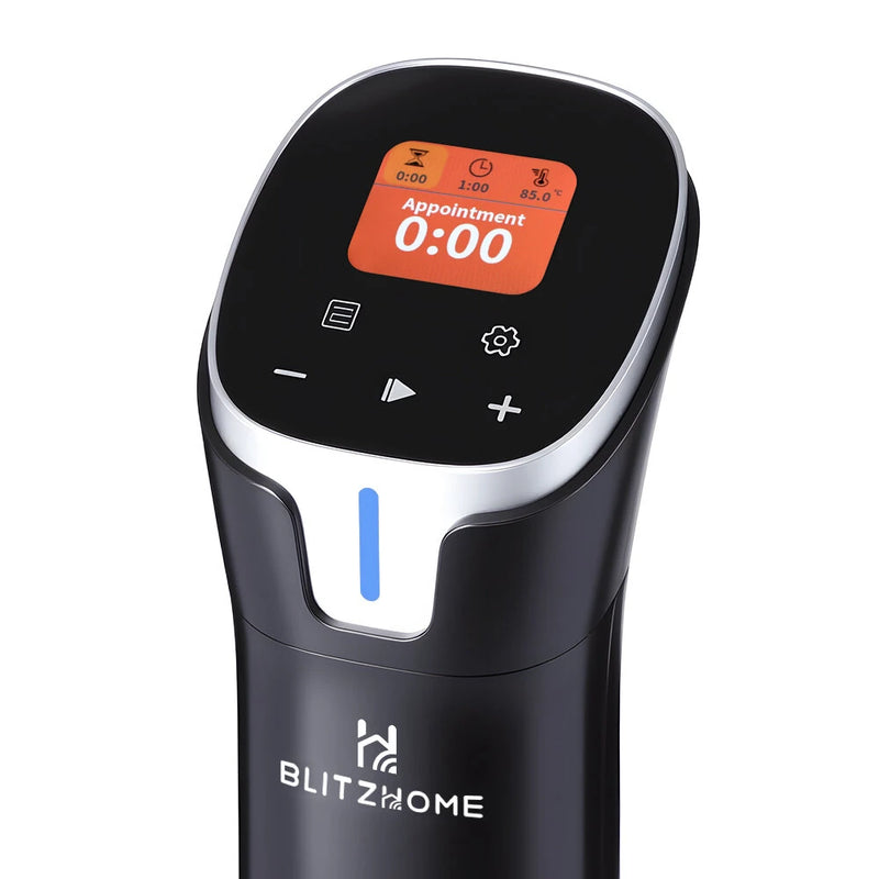 BlitzHome SV2401C 1100W Smart Sous Vide Cooker APP Control Thermal Immersion Circulator Machine with Color Touchscreen 0.5C Precision 99-Hour Timer