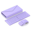 Delux MF10 Foldable Keyboard and Mouse Set Ultra Slim Wireless bluetooth Keyboard & Mouse Combo 120days Standby Magnetic Closure for PC Laptop Computer Monitor