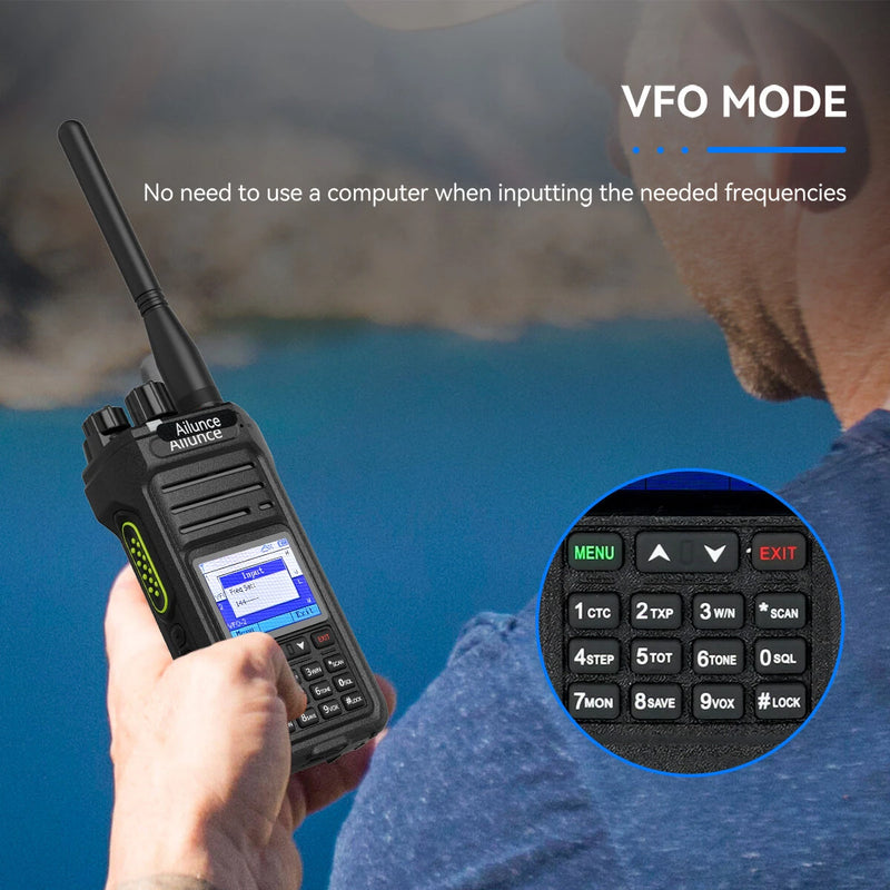 Retevis Ailunce HA1UV 5W Walkie Talkie IP67 Waterproof 2800mAh Rechargeable Long Range Dual Band Two-Way Radio Sub-PTT Ham Radio
