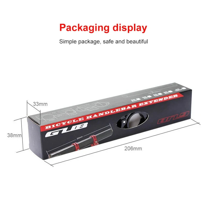 GUB G202 Bicycle Handlebar Extender Lengthened Design Carbon fiber Aluminum Alloy Mountain Bike Mount Mobile Bike Light Phone Holder