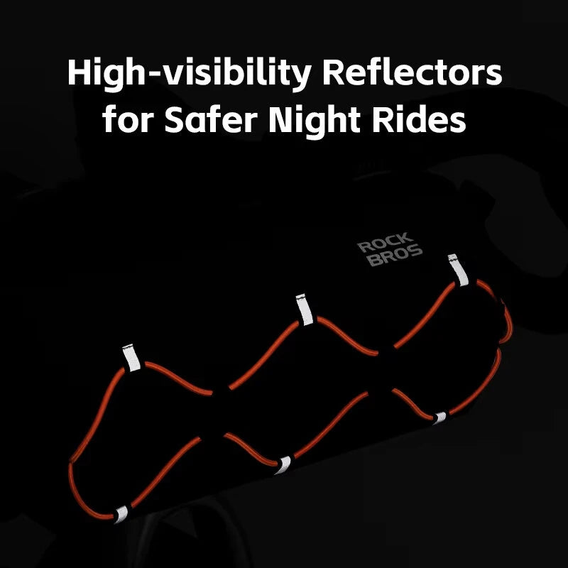 ROCKBROS Bicycle Front Tube Bag 2.2L Large Capacity Handlebar Waterproof Multifunctional Portable Shoulder Bag For Cycling