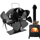 IPRee Stove Fan Without Electricity Quiet Chimney Fan For Stove Pipe Efficient Heat-Powered Fan For Oven Fan Wall Mounted Stove Fan