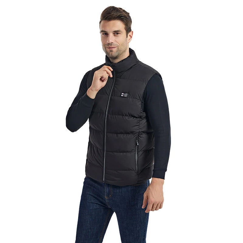 TENGOO HP-15 Heated Vest 15 Areas Heating Temperature with Digital Display USB Electric Thermal Clothing Winter Warm Vest Outdoor Heat Coat