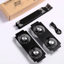 Foldable Alloy Laptop Stand with RGB Lights Silent 4-Fan Design for Portable Gaming Notebook 11-17.3 Inch