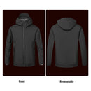 TENGOO 10 Zones Electric Heated Jacket - 3 Gear Control Temperature, Windproof, USB Charging, Thermal Hoodie Coat for Outdoor Hiking Camping