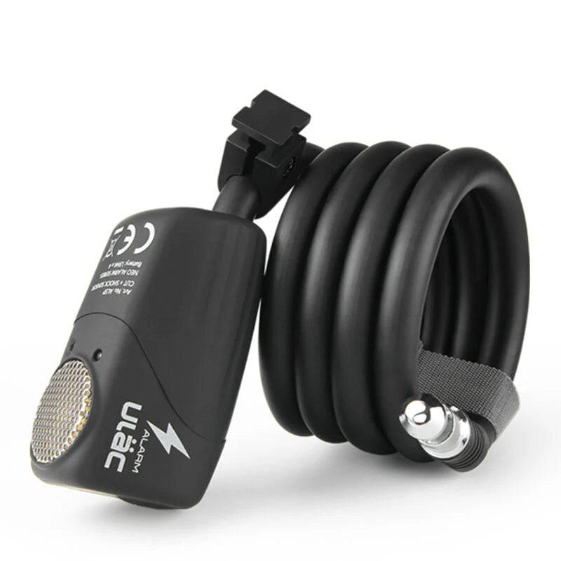 ULAC 110dB Loud Bike Lock 6 Months Battery life Steel Cable Anti-Theft Bike Lock for Road Bike