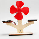 Wooden Solar Power Fan Model Assembly Kit DIY Children's Science Experiment Education Puzzle Toy Student Technology Small Production