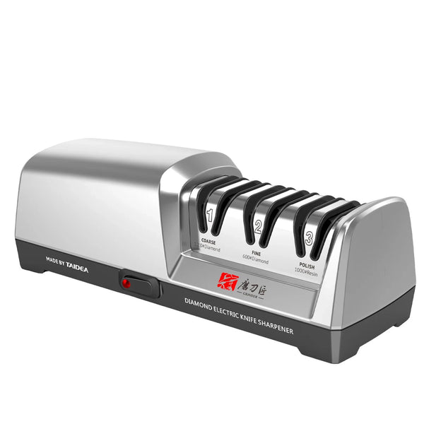 Household Automatic Multifunctional Quick Sharpener Electric Knife Sharpener 3-Stage System 15-20 Degrees Stainless Steel Kitchen Knive Sharpening Polishing