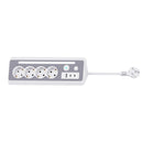 European Power Strip 4 Sockets with USB and Type-C Ports LED Light 3680W 250V 16A Flame Retardant PC Material 1.4m Cable