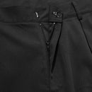 Men Expandable Waist Solid Color Casual Loose Fit Wide-leg Pants