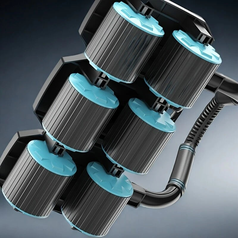 KALOAD 6 Wheel 8 Elbow Support Abdominal Trainer with Phone Holder Silent Sport Automatic Rebound Core Strength Roller Fitness Equipment for Home Gym