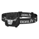 BORUiT White Red Light LED Headlamp Use AAA Battery 4 Modes Super Bright Head Lamp Waterproof Head Torch