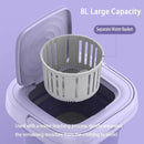 Portable Folding Mini Washing Machine 10W with Spin-Dry 8L Capacity Compact Design for Small Items Easy Operation Available in Lavender and Mint Green 110V or 220V Plug Option