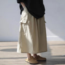 INCERUN Men Casual Wide Leg Pants Lightweight Solid Color Loose Fit Straight Wide-leg Trousers for Men, Plus Size S-5XL