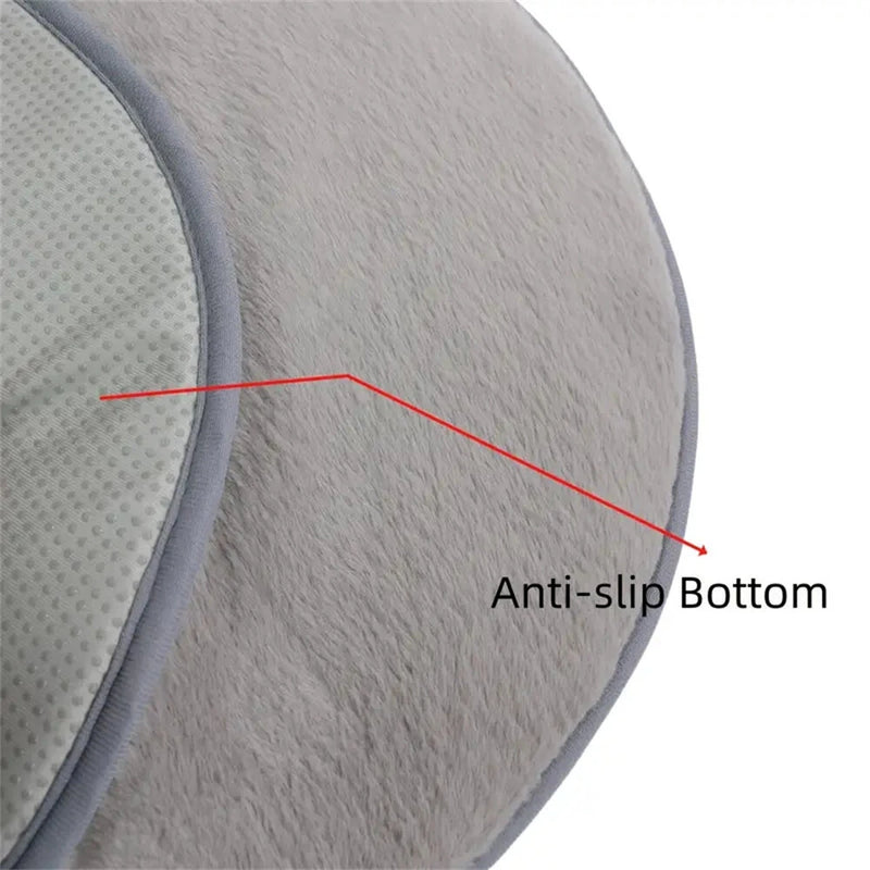 IPRee Winter Round Rabbit Fleece Usb Interface Waterproof Heating Seat Cushion, Office Outdoor Car Electric Heating Seat Cushion