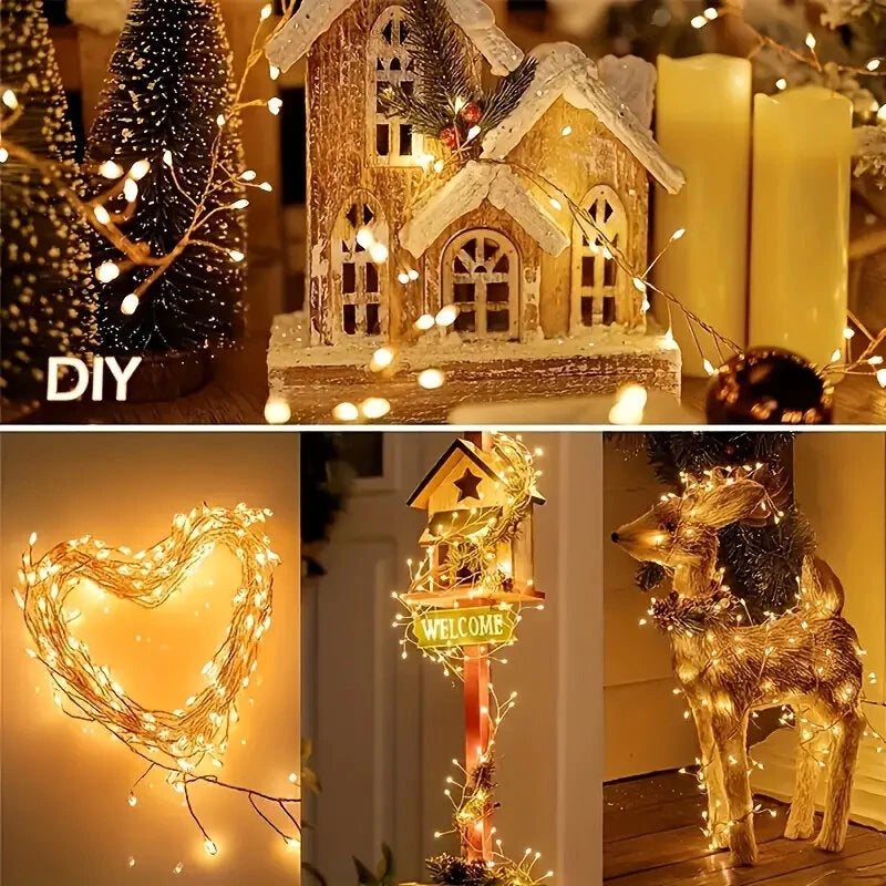 LED Decorative Lights Copper Wire Light String Indoor Outdoor Holiday Garden Decorative Lights Christmas Lights USB Remote Control